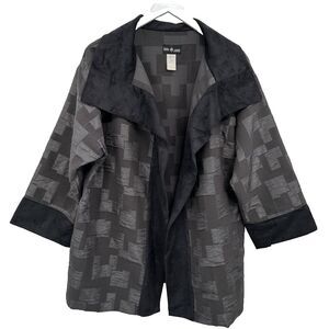 Connies Moonlight Jacket Kimono Oversized Size Small Open Front 3/4‎ Sleeve USA